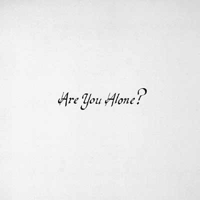 The album art for Majical Cloudz' Are You Alone