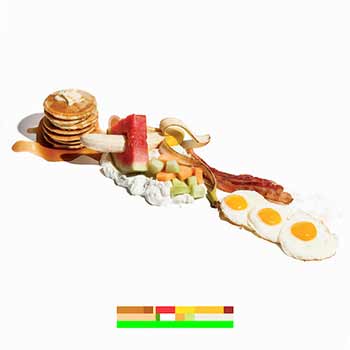 An image of the album artwork for Battles' La Di Da Di